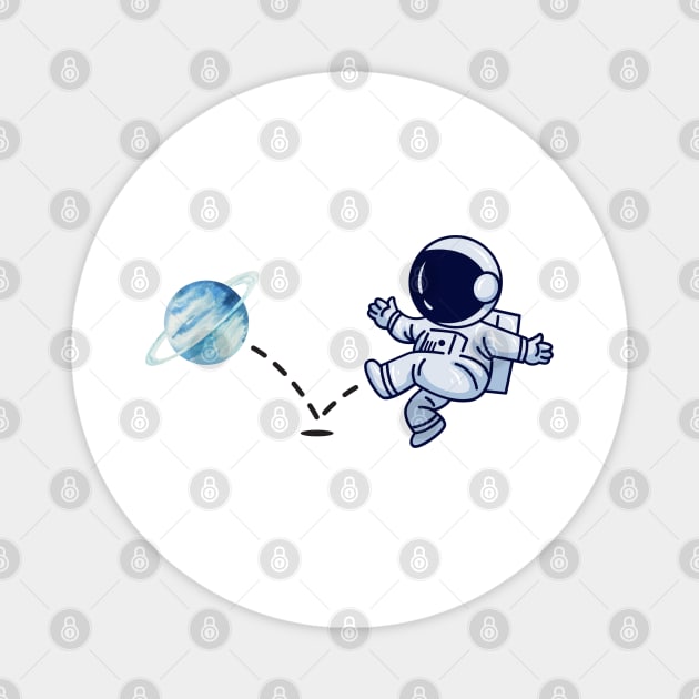 Astronaut plays Uranus Soccer Magnet by firstsapling@gmail.com